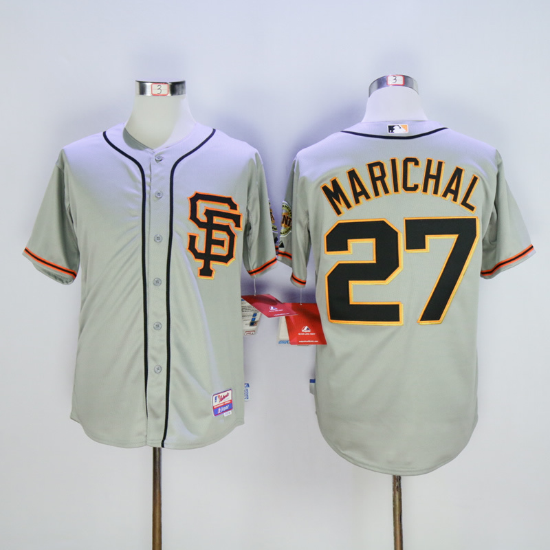 Men San Francisco Giants #27 Marichal Grey MLB Jerseys